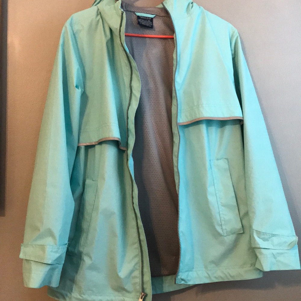 Charles river teal raincoat